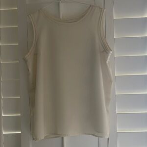 Elegant Cream Sleeveless Top
